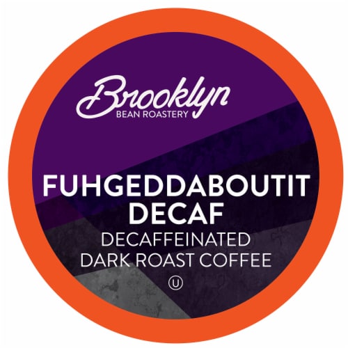 Brooklyn Beans Fuhgeddaboutit Decaf Coffee Pods, Compatible with 2.0 K-Cup Brewers, 40 Count Perspective: front