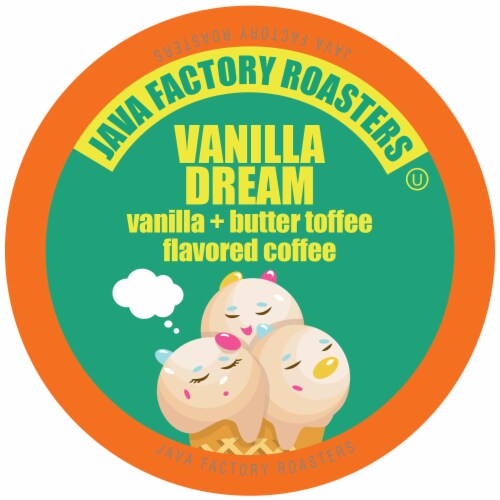 Java Factory Single Cup Coffee for Keurig K Cup Brewers, Vanilla Dream, 40 Count Perspective: front