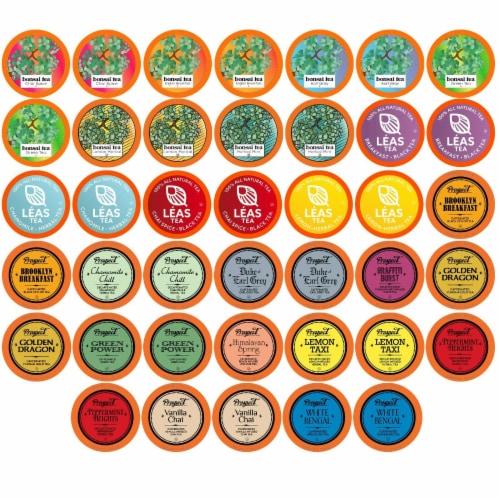 Two Rivers Assorted Tea Sampler Pack for Keurig k Cups Brewers 40 Count 40 Kcups Mariano s