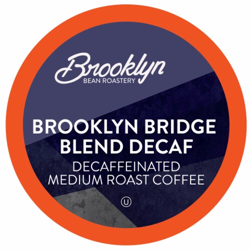 Brooklyn Beans Brooklyn Bridge Decaf Coffee Pods, Compatible with 2.0 K-Cup Brewers, 40 Count Perspective: front