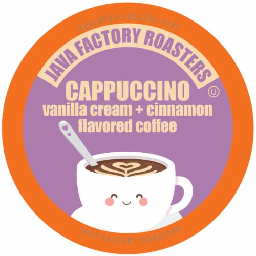 Java Factory Cappuccino Flavored Coffee for Keurig K Cup Brewers, 40Count Perspective: front