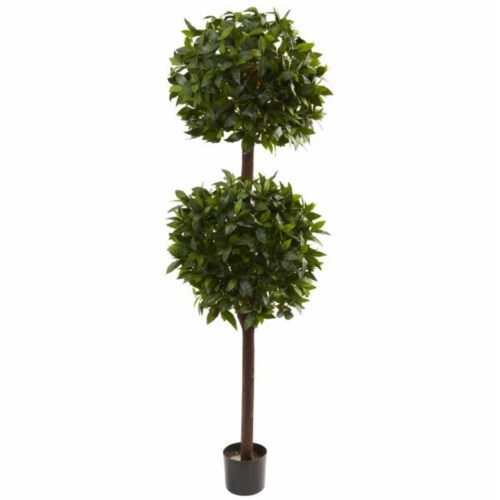 Nearly Natural 5398 6&rsquo; Sweet Bay Double Ball Topiary Perspective: front