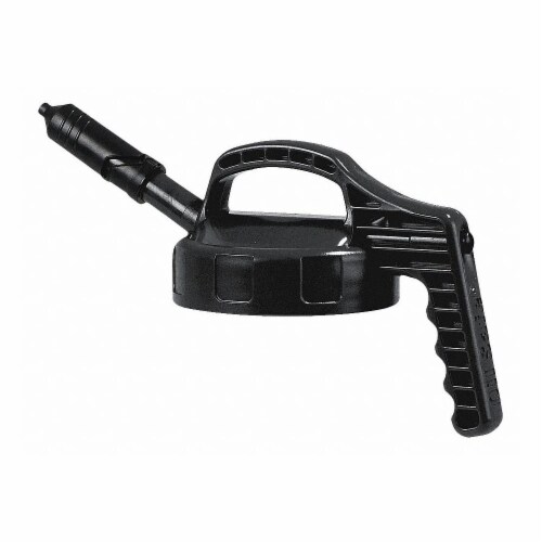 Oil Safe Mini Spout Lid,w/0.27 In Outlet,Black  100401 Perspective: front