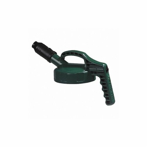 Oil Safe Stumpy Spout Lid,w/1 In Outlet,Dk Green 100503 Perspective: front