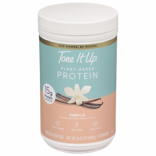Tone It Up® Vanilla Plant-Based Protein Powder Perspective: front
