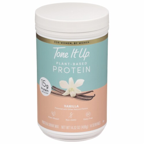 Tone It Up® Vanilla Plant-Based Protein Powder Perspective: front