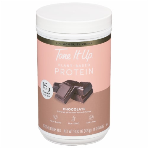 Tone It Up® Chocolate Plant-Based Protein Powder Perspective: front
