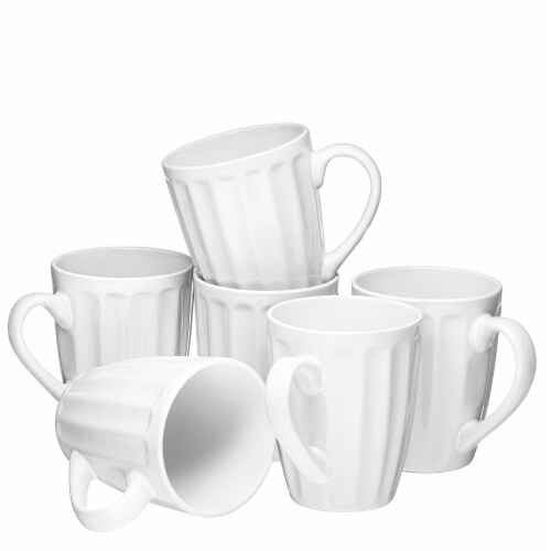 Bruntmor 12 Pc White 4 Oz Espresso Cup Set - Cute Ceramic Mugcup