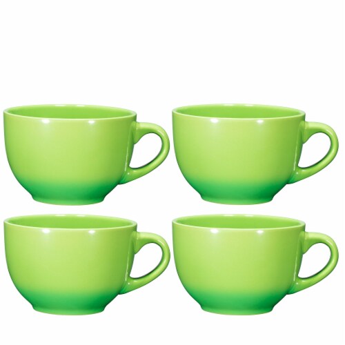 Large Colorful Coffee Mugs - Set of 4