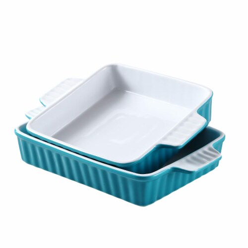 2 Porcelain Ceramic Baking Dishes 9.5 8 Oven Safe Matte Glaze 9.5 8 Kroger