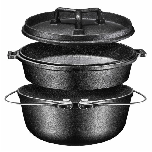 Bruntmor 7pc Pre-Seasoned Cast Iron Set: Dutch Oven, Grill Pan, Wok,  Skillet, & Chainmail, 12 - Fry's Food Stores