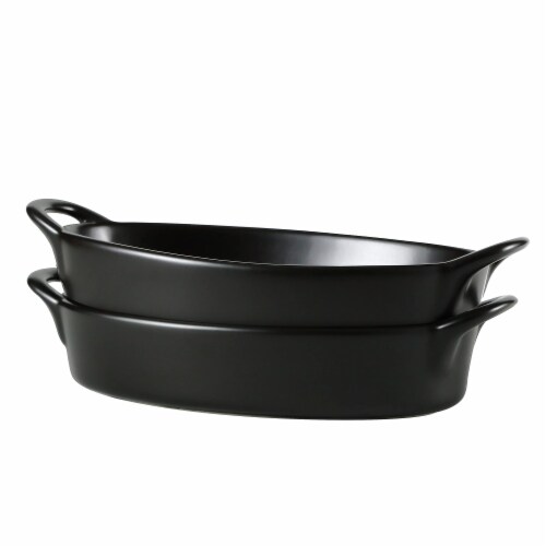 Bruntmor 10 x6 Oval Ceramic Deep Dish Pie Pan Set of 2 - Black, 10 x 6 -  City Market