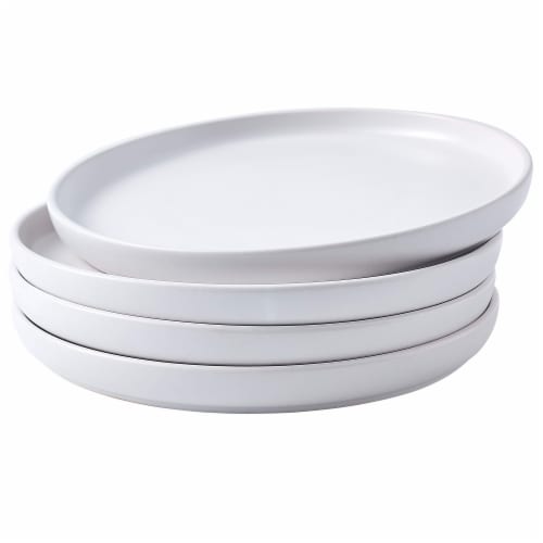 Bruntmor 6 White Plate Set of 4, Ceramic Dinner Plates Microwave Safe, 6 -  Set of 4 - Fry's Food Stores