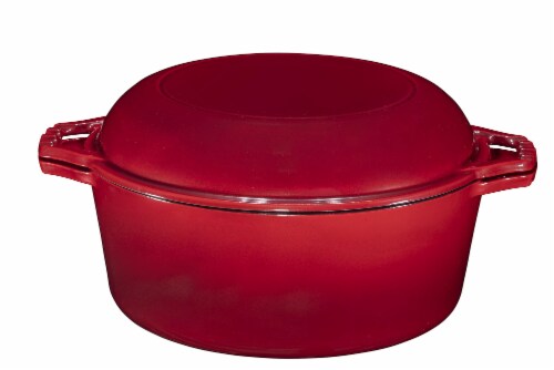 Bruntmor 5 Qt Red 2-in-1 Dutch Oven & Cast Iron Skillet Combo, 5 Qt - Ralphs