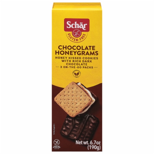 Schar Chocolate Honeygram Cookies Perspective: front