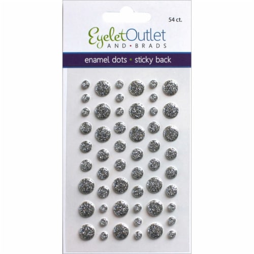 mandig Søndag udslettelse Eyelet Outlet Adhesive-Back Enamel Dots 54/Pkg-Glitter Silver, 1 count -  Ralphs