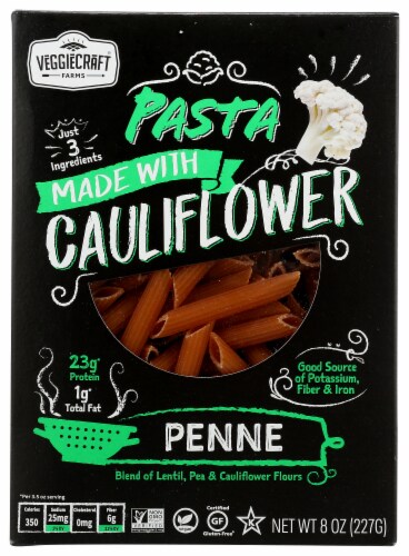 Veggiecraft Farms Cauliflower Penne Pasta Perspective: front