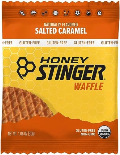 Honey Stinger® Gluten Free Salted Caramel Waffle Perspective: front