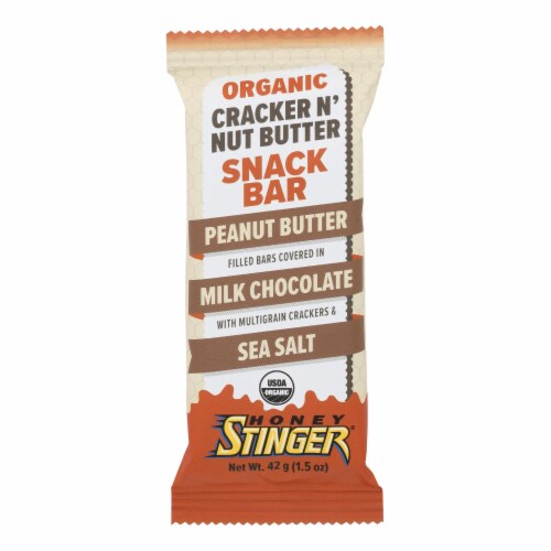 Honey Stinger - Bar Crckr&nut Peanut Butter - Case of 12 - 1.5 OZ Perspective: front