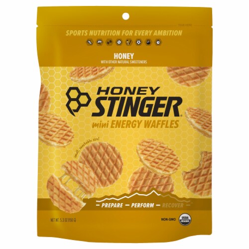 Honey Stinger Organic Honey Flavored Mini Waffles Perspective: front