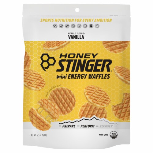 Honey Stinger® Organic Vanilla Mini Waffles Perspective: front