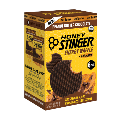Honey Stinger® Energy Waffle + Nut Butter Perspective: front