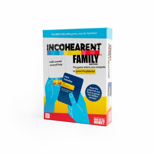 What Do You Meme? Incohearent Family Edition Board Game Perspective: front