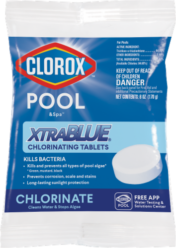 Clorox™ Pool & Spa XtraBlue® Chlorinating Tablets Perspective: front
