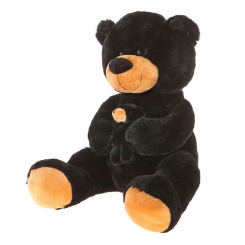 Giftable World B01008 16 in. Bear with Baby - Black Perspective: front