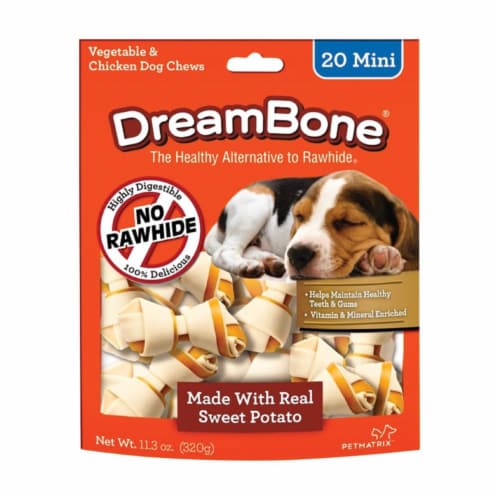 Dreambone 8013265 Chicken & Sweet Potato Dog Chews, Pack of 24 Perspective: front