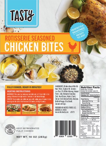 Tasty Rotisserie Seasoned Chicken Bites Perspective: front