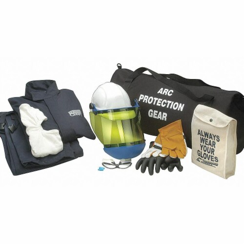 Chicago Protective Apparel Arc Flash Jacket and Bib Kit,Navy,XL AG-12 -XL Perspective: front