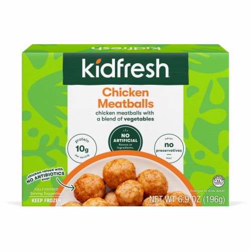Kidfresh Mighty Meaty Chicken Frozen Meatballs Perspective: front