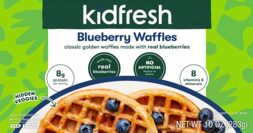 Kidfresh Blueberry Waffles Perspective: front