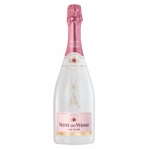 Veuve De Vernay Ice Rose Sparkling Wine Perspective: front