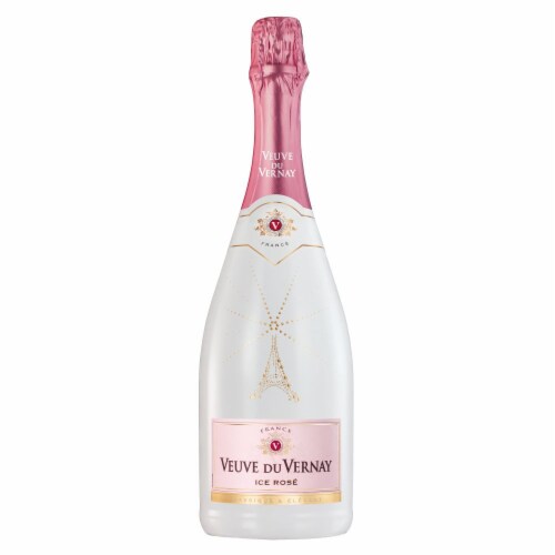 Veuve De Vernay Ice Rose Sparkling Wine Perspective: front