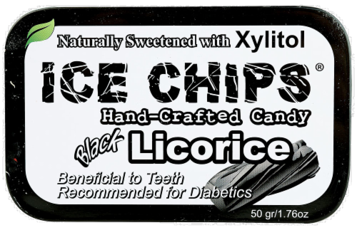 Ice Chips® Licorice Candy Perspective: front