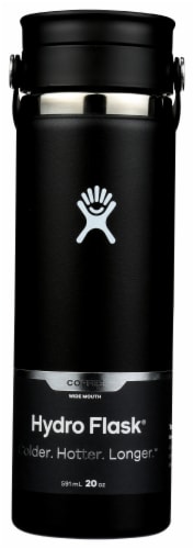 Hydro Flask® Wide Mouth Flex Sip Lid Black 20 oz Perspective: front