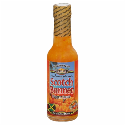 Caribbean Sunshine® Scotch Bonnet Pepper Sauce Perspective: front