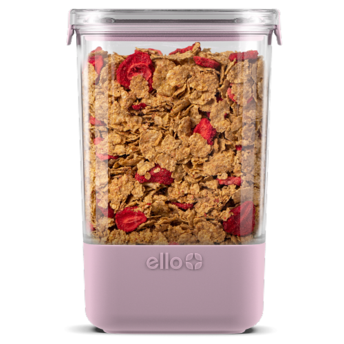 Ello Plastic Canister Food Storage - Cashmere Pink Perspective: front