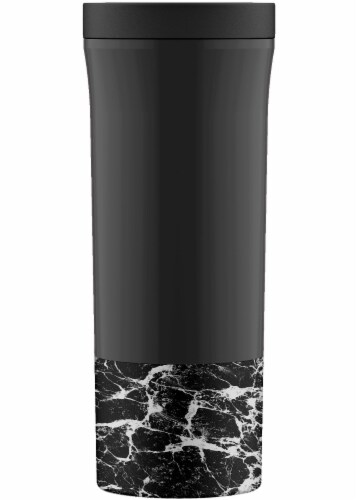 Ello Miri Stainless Steel Travel Mug - Black Perspective: front