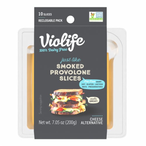 Violife Just Like Smoked Provolone Slices, Dairy-Free Vegan