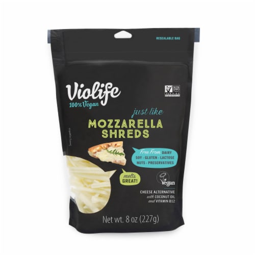 Violife 100% Vegan Just Like Mozzarella Shreds Cheese Perspective: front