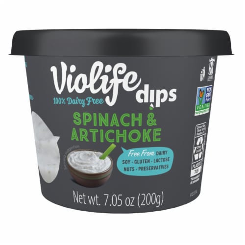 Violife Vegan Spinach Artichoke Dip Perspective: front