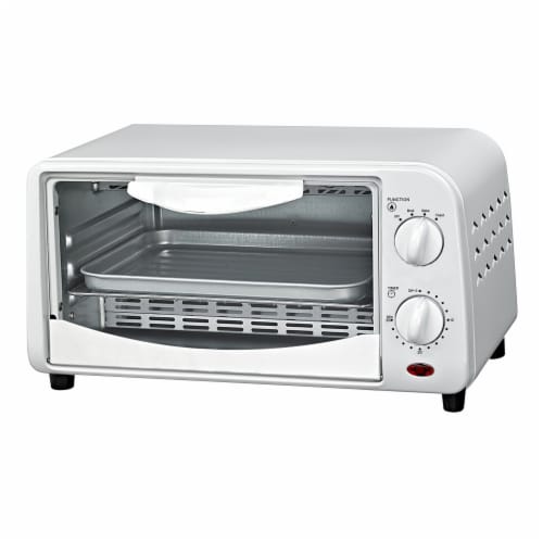 BLACK & DECKER 4-Slice White Toaster Oven with Auto Shut-Off at