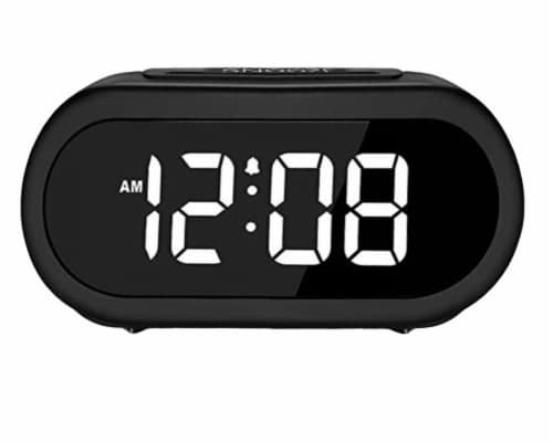 Riptunes 1.4  Display Alarm Clock w/5 sound settings - Black Perspective: front