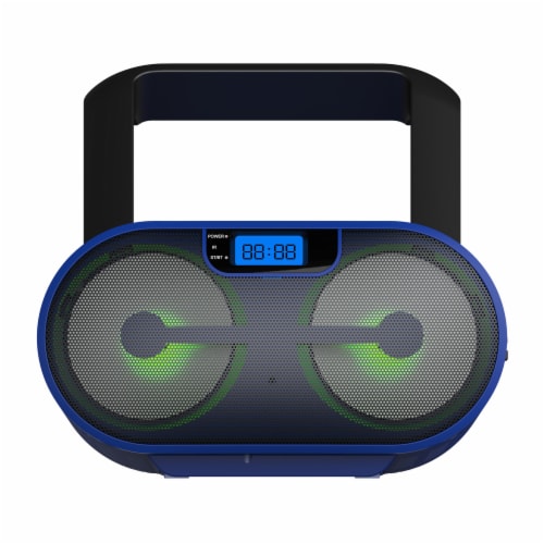 Eervol onze compenseren Riptunes CD Player Bluetooth Boombox AM/FM Portable Radio, MP3/CD, USB,  mSD, Aux, Blue, 1 unit - Fry's Food Stores