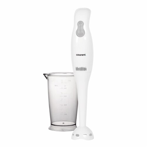 Courant CHB-2001CW 2 Speed Electric Hand Blender with 30 Oz Measuring Cup, White Perspective: front
