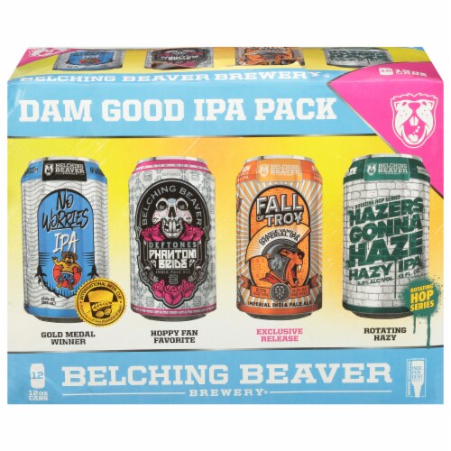 Belching Beaver Brewery® Dam Good IPA Variety Pack Perspective: front
