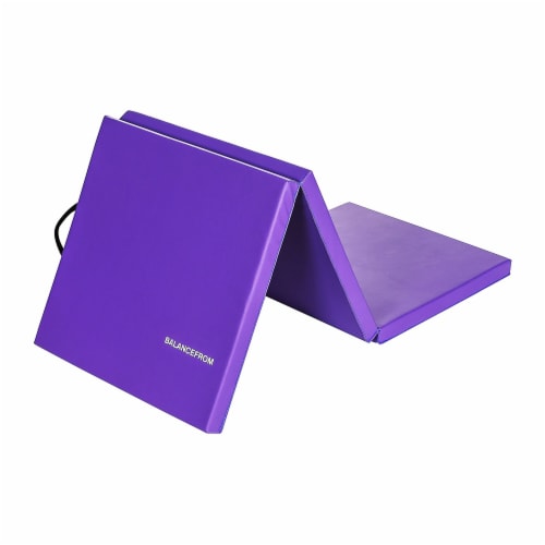 BalanceFrom Fitness GoGym 6x2ft Folding 3 Panel Exercise Mat w/Handles,  Purple, 1 Piece - Kroger